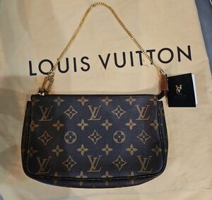 Louis Vuitton Gold Chain Brown Monogram Shoulder Bag
